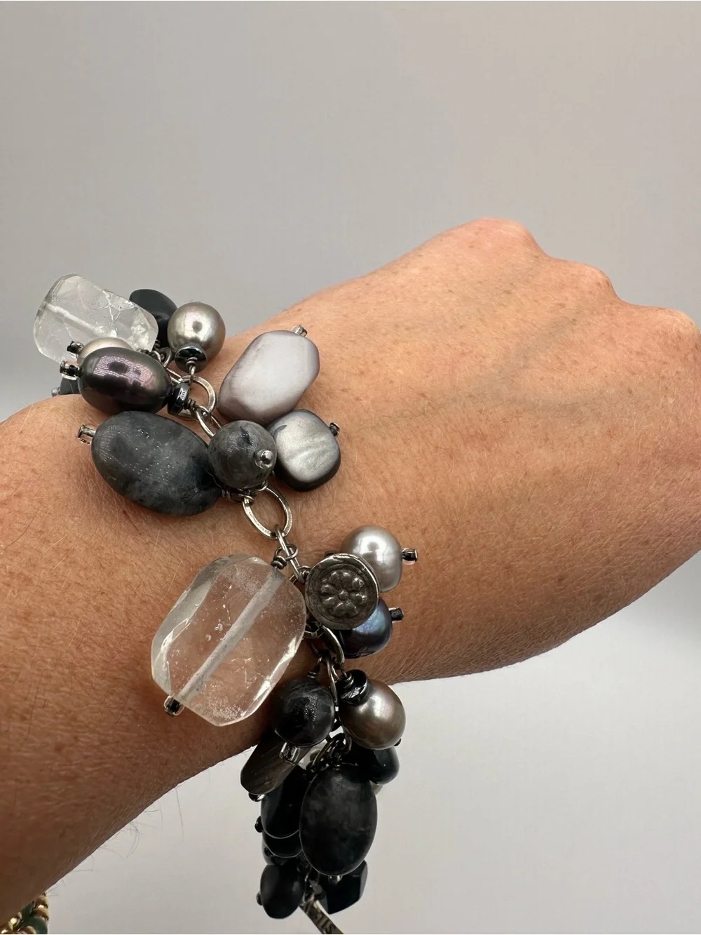 SILPADA 925 Sterling Silver/Hemetite  Cha/Cha Bracelet